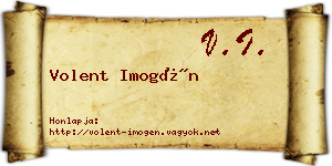 Volent Imogén névjegykártya
